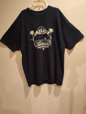 Los Angeles Size L Graphic Short Sleeve Tee - Black Green WM